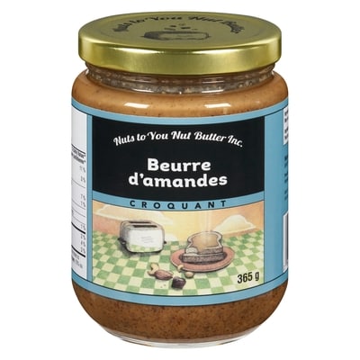 Nuts to You Beurre d'amandes croquant 365 g, 3,70 $/100g