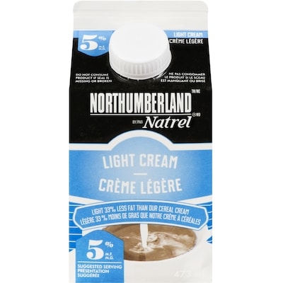 Northumberland Crème à café légère 5% 473 ml, 0,40 $/100ml