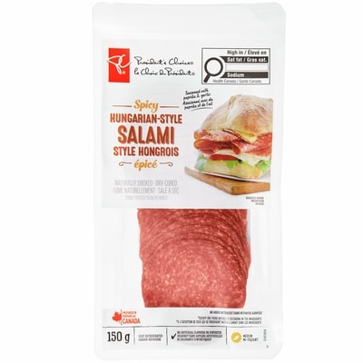 President's Choice Natural Choice Spicy Hungarian Salami 150 g, $4.99/100g