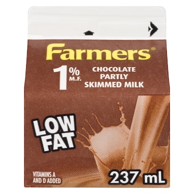 Farmers Partly Skimmed Milk Chocolate 1% M.F. 237 ml, $0.50/100ml