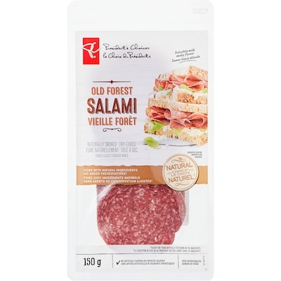 President's Choice Old Forest Salami Slices 150 g, $5.33/100g