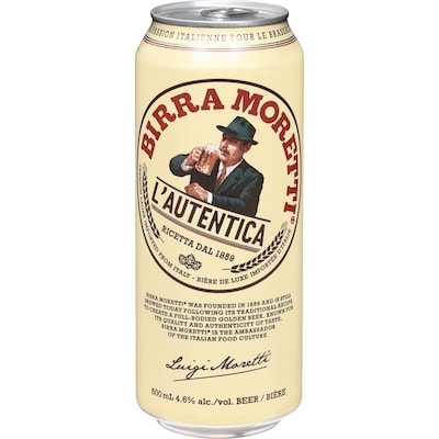 Birra Moretti Beer Cans (ID required at pick-up) 500 ml, $0.77/100ml