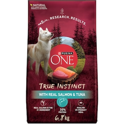 Purina ONE True Instinct Salmon & Tuna, Dry Dog Food 6.8 kg, $0.44/100g