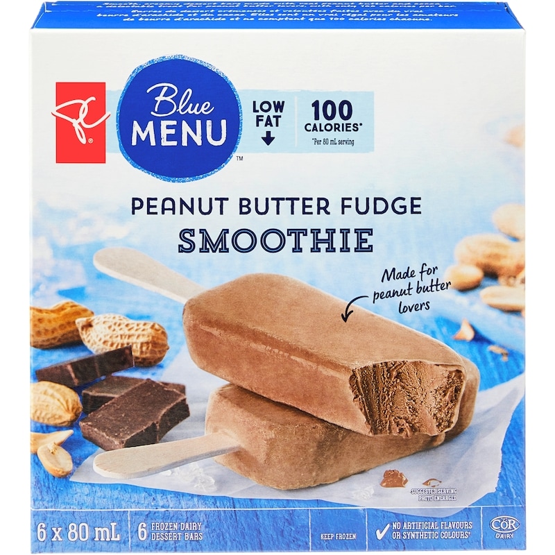 Peanut Butter Fudge Smoothie Frozen Bars