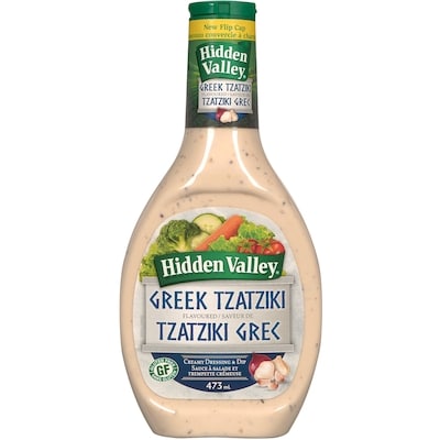 Hidden Valley Greek Tzatziki Salad Dressing & Topping, Gluten Free 473 ml, $1.27/100ml