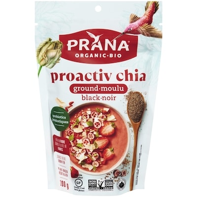 Prana Ground Black Chia + Probiotics 200 g, $4.25/100g