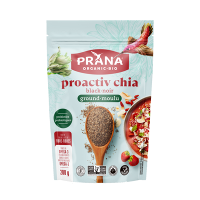 Prana ProactivChia biologiques noires moulues 200 g, 4,25 $/100g
