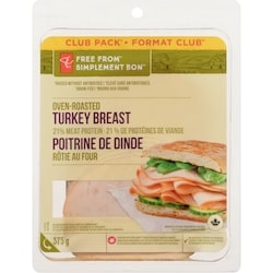 le Choix du Président Poitrine De Dinde Rôtie Au Four, Format Club Simplement Bon 375 g, 4,53 $/100g