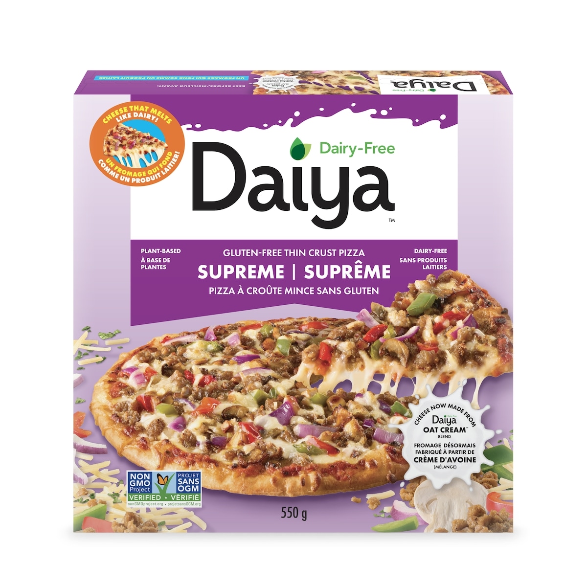 Daiya Pizza suprême sans produits laitiers 550 g, 2,00 $/100g