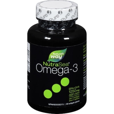 NutraSea Omega 3 EPA and DHA Liquid Gels 60 count, Fresh Mint 60 ea, $0.60/1ea