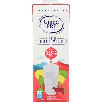 Grand Pre Milk 3.25% M.F. 1 l, $0.50/100ml