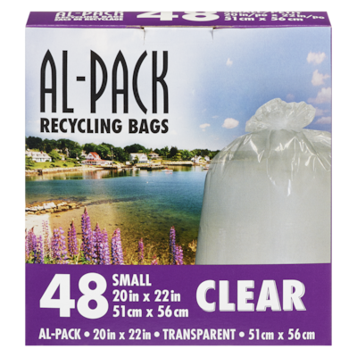 Al-Pack Clear Recycle Bags, 20 x 22 48 ea, $0.15/1ea