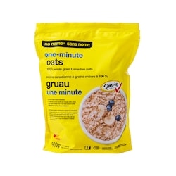 Sans Nom Gruau d’avoine une minute à grains entiers à 100 % 900 g, 0,33 $/100g