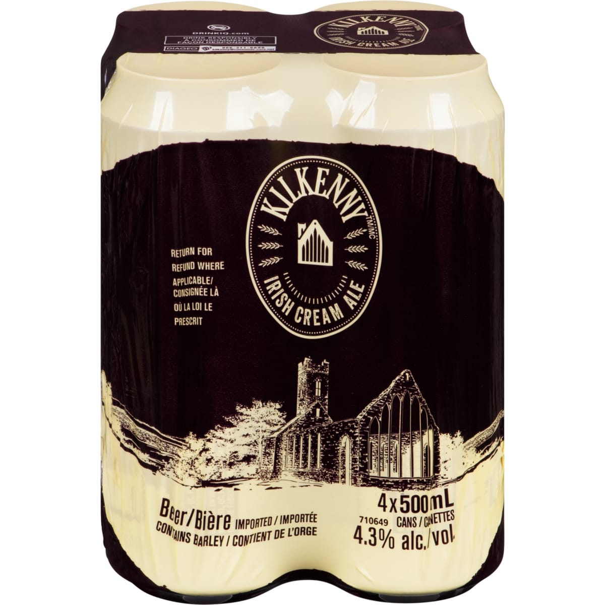 Kilkenny Irish Cream Ale (Pièce d’identité requise au moment du ramassage) 4x500.0 ml, 0,75 $/100ml