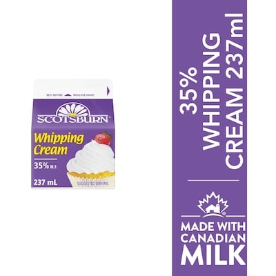 Scotsburn 35% Whipping Cream 237 ml, $1.20/100ml