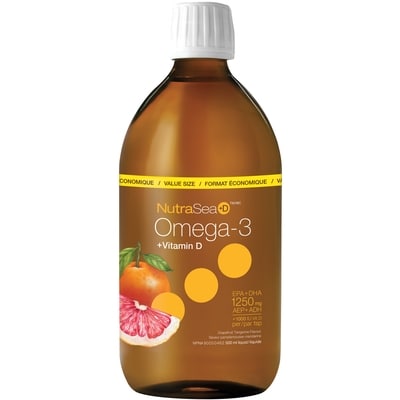 NutraSea Supplément NutraSea+D Oméga-3, pamplemousse et tangerine 500 ml, 11,90 $/100ml