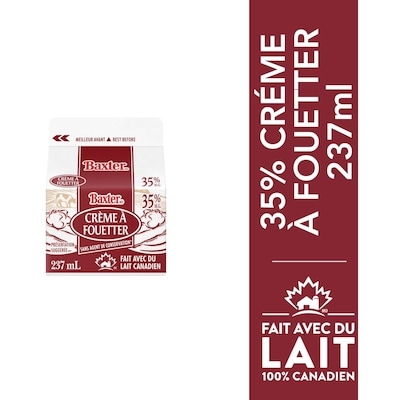 Baxter Crème a fouetter 35 % 237 ml, 0,80 $/100ml