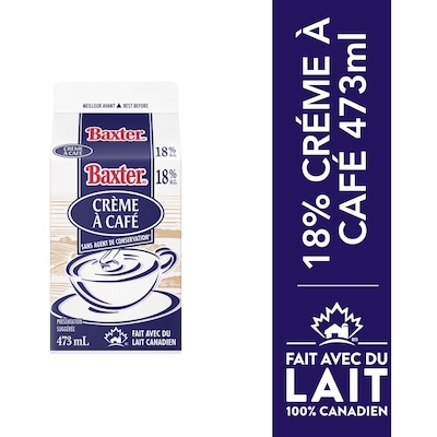 Baxter Crème à café 18 % 473 ml, 0,52 $/100ml