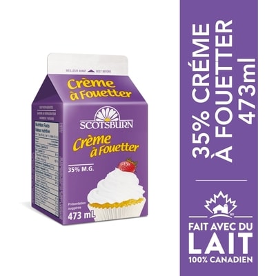 Scotsburn Crème à fouetter 35 % 473 ml, 1,02 $/100ml