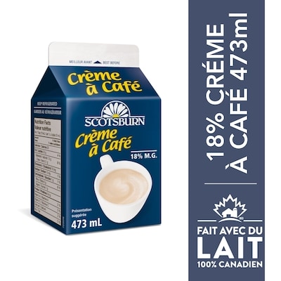Scotsburn Crème à café 18 % 473 ml, 0,70 $/100ml