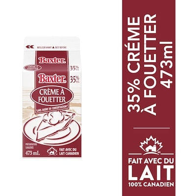 Baxter Crème à fouetter 35 % 473 ml, 0,78 $/100ml