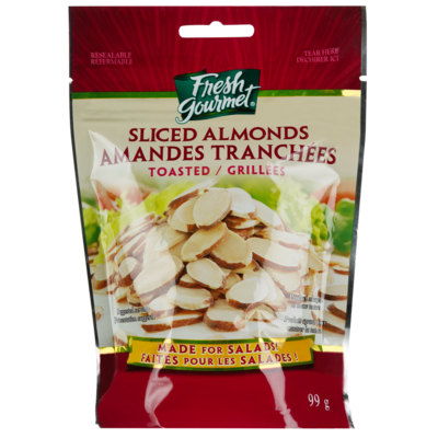 Fresh Gourmet Sliced Roasted Almonds Salad Topping 99 g, $6.05/100g