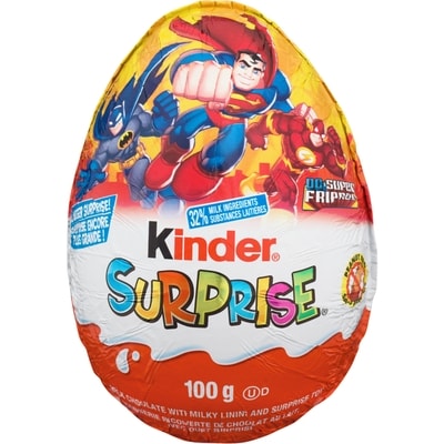 Kinder Œuf en chocolat au lait SURPRISE avec jouet, Classique, une grand ouef, cadeau de Saint-Valentines pour enfants 100 g, 8,00 $/100g
