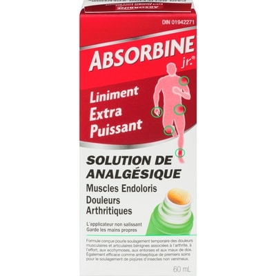 Absorbine Soulagement de la douleur liquide Absorbine, extra-fort 60 ml, 14,98 $/100ml