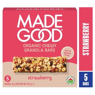 Made Good Strawberry Granola Bars 5pk 5x120.0 g, $0.80/100g