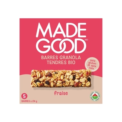 Made Good Barres granola Fraises Boîte de 5 barres 5x120.0 g, 0,67 $/100g