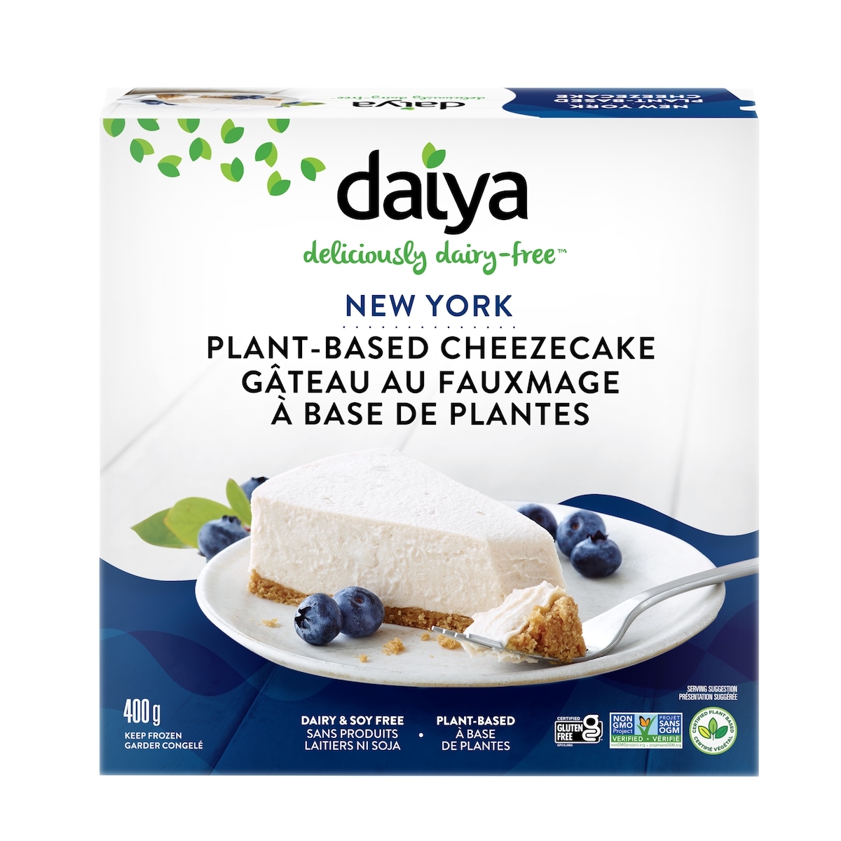 Daiya Gâteau au fauxmage New York sans produits laitiers 400 g, 2,25 $/100g
