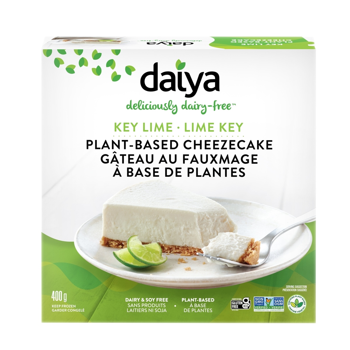 Daiya Gâteau au fauxmage lime key sans produits laitiers 400 g, 2,25 $/100g