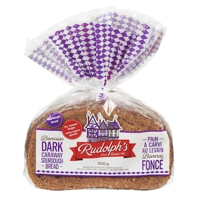 Rudolphs Bavarian Dark Caraway Bread 500 g, $0.86/100g