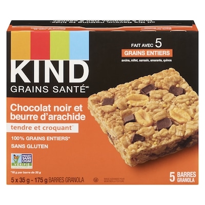 Kind Barre Healthy GrainsMC Beurre d'arachide et chocolat noir 35 g, 17,11 $/100g