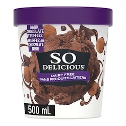 So Delicious Dairy Free Cashew-Based Frozen Dessert, Dark Chocolate Truffle 500 ml, $1.60/100ml