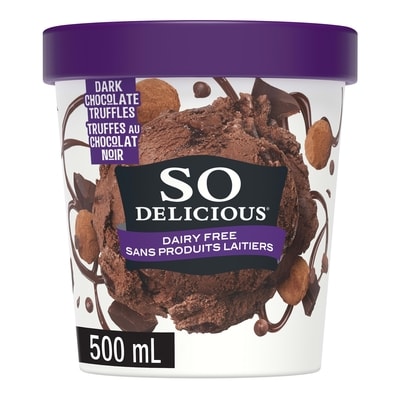 So Delicious sans produits laitiers dessert glacé a la noix de cajou truffles au chocolat noir 500 ml, 1,60 $/100ml