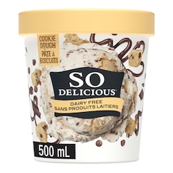 So Delicious Dairy Free Coconut-Based Frozen Dessert, Cookie Dough 500 ml, $1.50/100ml