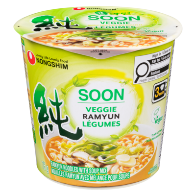 Nong Shim Soon Soupe aux Nouilles et Légumes 75 g, 1,72 $/100g