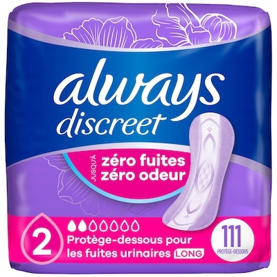 Always Protège-dessous minces et longsi 111 ea, 0,19 $/1ch