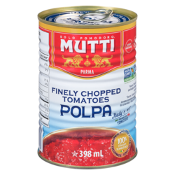 Mutti Finely Chopped Tomatoes     398 g, $1.00/100g