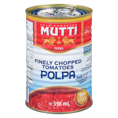 Mutti Finely Chopped Tomatoes 398 g, $0.95/100g