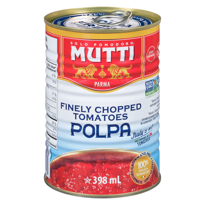 Mutti Finely Chopped Tomatoes - 398 g | Dominion Stores of