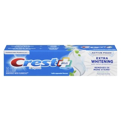 Crest Extra White Clean Mint Toothpaste 50 ml, $3.00/100ml