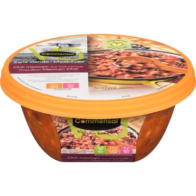 Commensal Chili Mexicain aux Trois Haricots 500 ml, 1,76 $/100ml