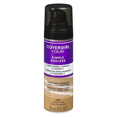 CoverGirl Fond de teint Simply Ageless 3-en-1, 260 bronzé naturel 30 ml, 66,63 $/100ml