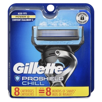 Gillette Cartouches de rechange de rasoir  ProGlide Fraîcheur, 8 cartouches de rasoir pour manche de rasoir Flex-pivot, 5 lames de rasoir, 2x plus de lubrification rafraîchissante 8 ea, 6,62 $/1ch