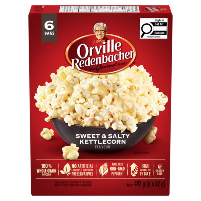 Orville Microwavable Popcorn, Sweet & Salty 492 g, $1.22/100g