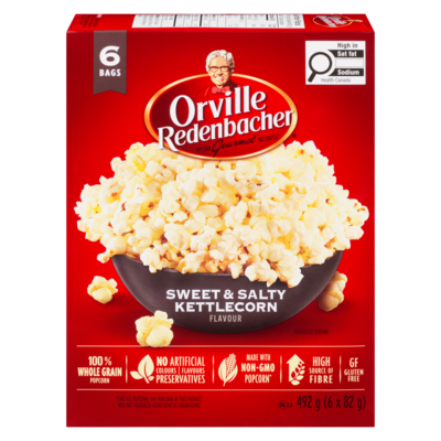 Orville Microwavable Popcorn, Sweet & Salty 492 g, $1.22/100g