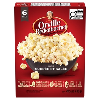 Orville Redenbacher’s Maïs soufflé au micro-ondes sucré et salé 492 g, 1,02 $/100g