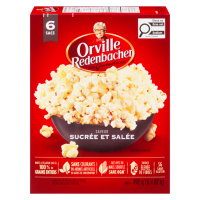 Orville Redenbacher’s Maïs soufflé au micro-ondes sucré et salé 492 g, 0,61 $/100g